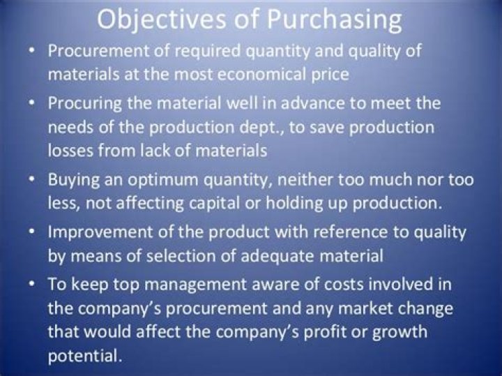 What are the objectives of purchasing function?