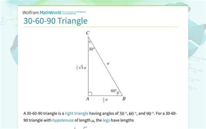 What are the rules for 30-60-90 triangles?
