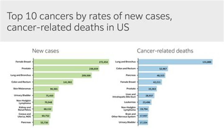 What are the top 10 cancers in America?