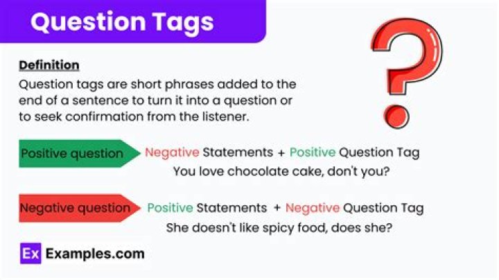 What are the types of question tags?