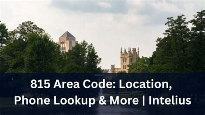 What area is 815 number?