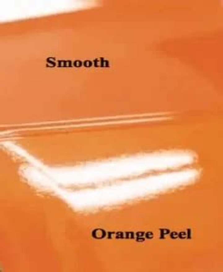 What causes orange peel HVLP?