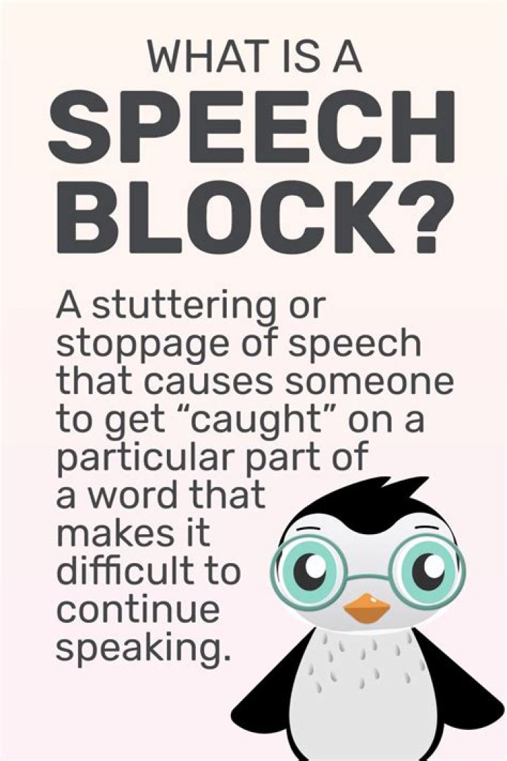 What causes speech block?