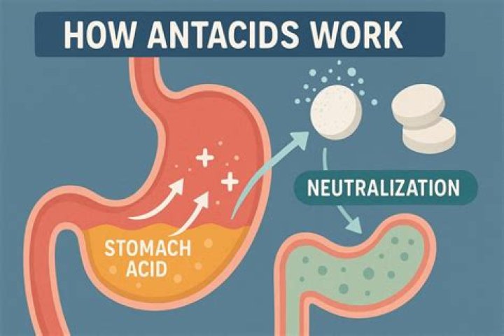 What do antacids produce?