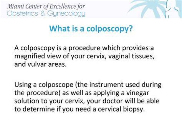 What do colposcopy results show?