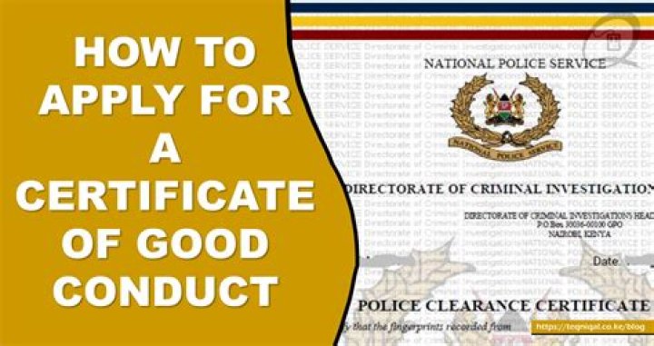 What do I need to get a certificate of good conduct?