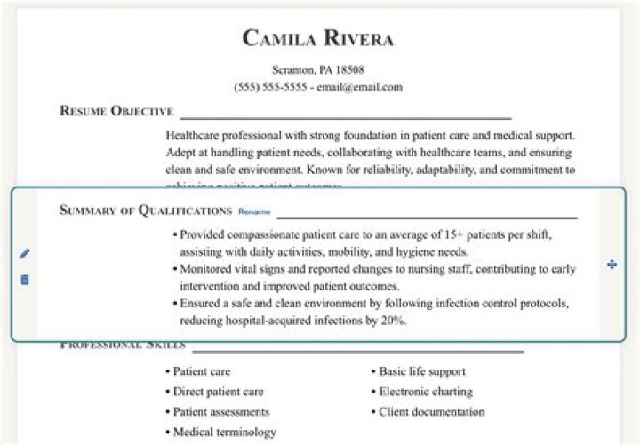 What do I put for qualifications on a resume?