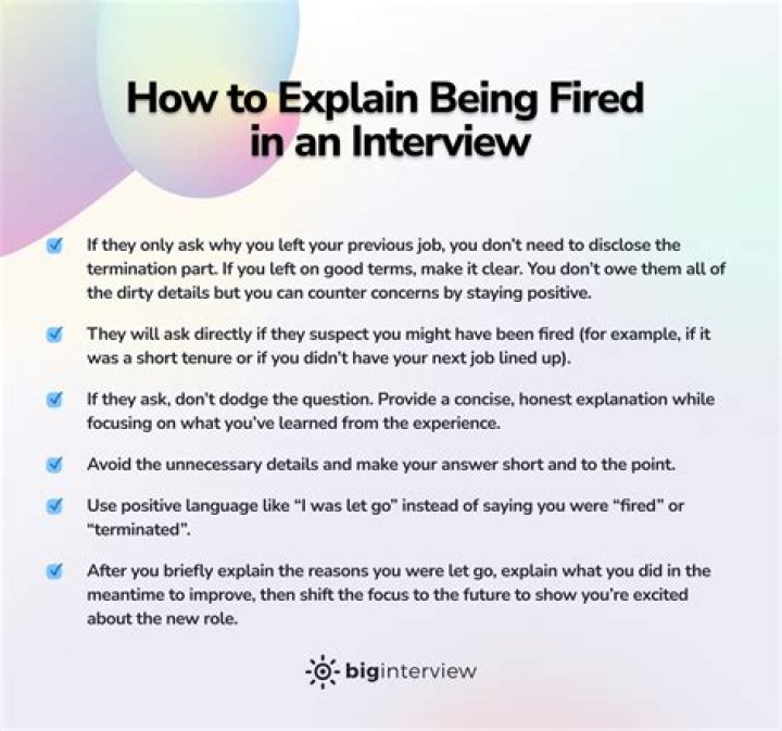 What do I put on my resume if I got fired?