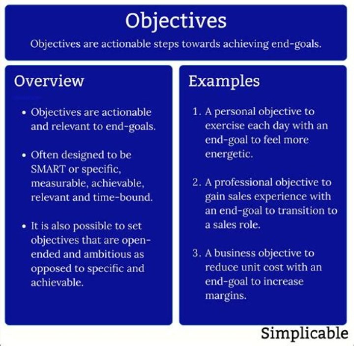 What do you mean by performance objective?