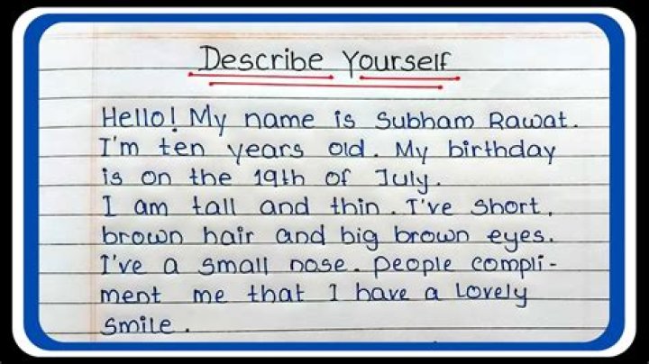 What do you write in a brief description of yourself?