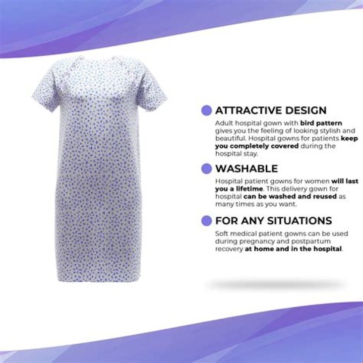 What does a purple hospital gown mean?