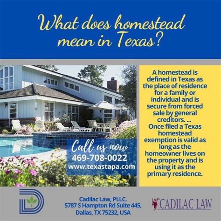 What does homestead mean in Texas?