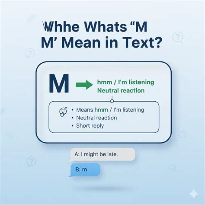 What does M mean in chat?
