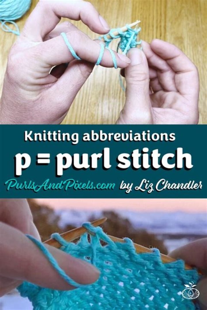 What does P mean in knitting?