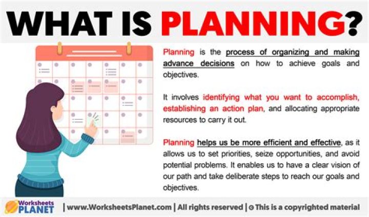 What does planning and scheduling mean?