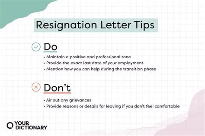What does resigned mean for work?