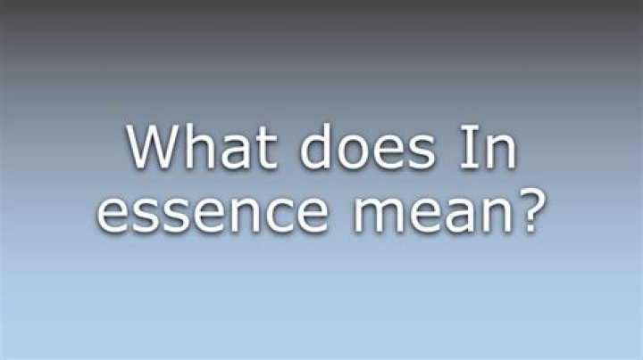What does your essence mean?