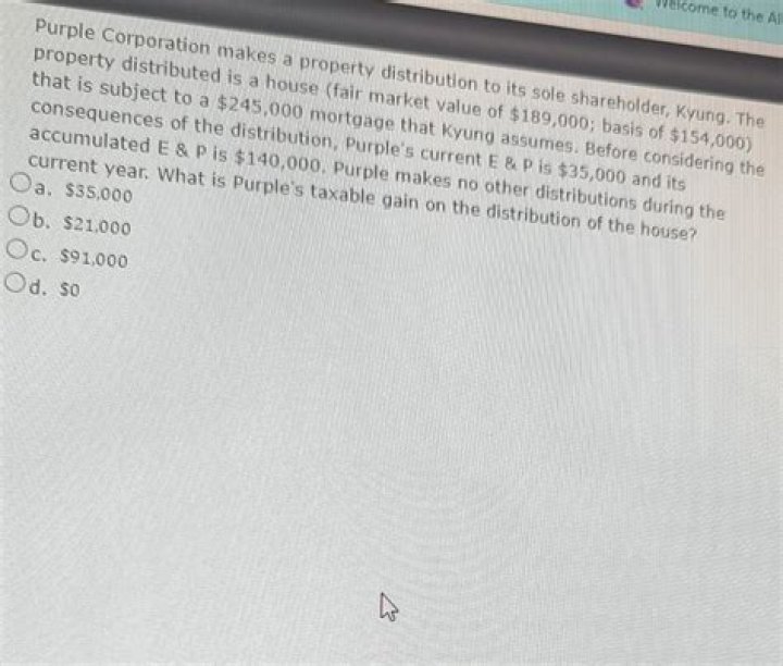 What happens when a C corporation distributes property?