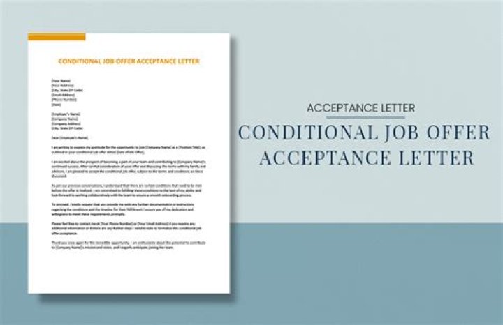 What happens when you accept a conditional job offer?
