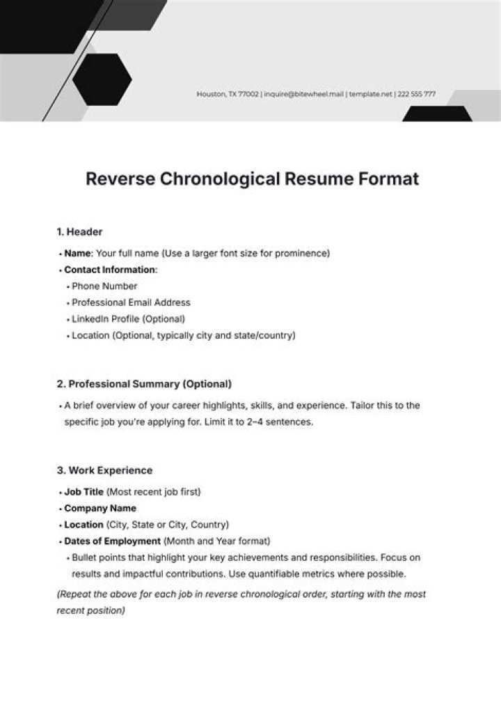 What is a formatting alternative to the chronological resume?