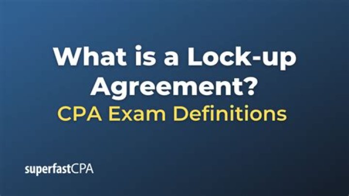 What is a lockup agreement?