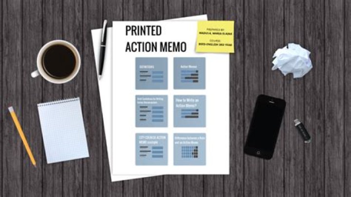What is a printed action memo?