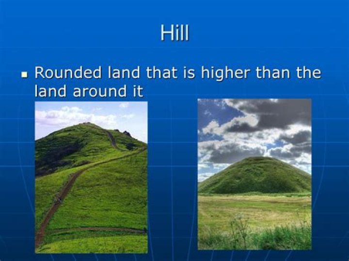 What is a Small rounded hill called?