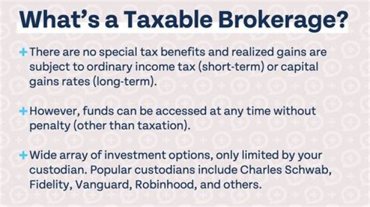 What is a standard taxable brokerage account?