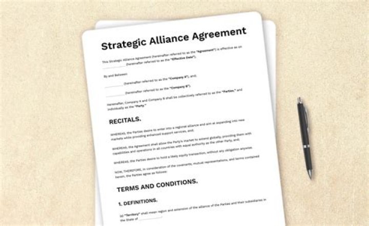 What is a strategic alliance agreement?
