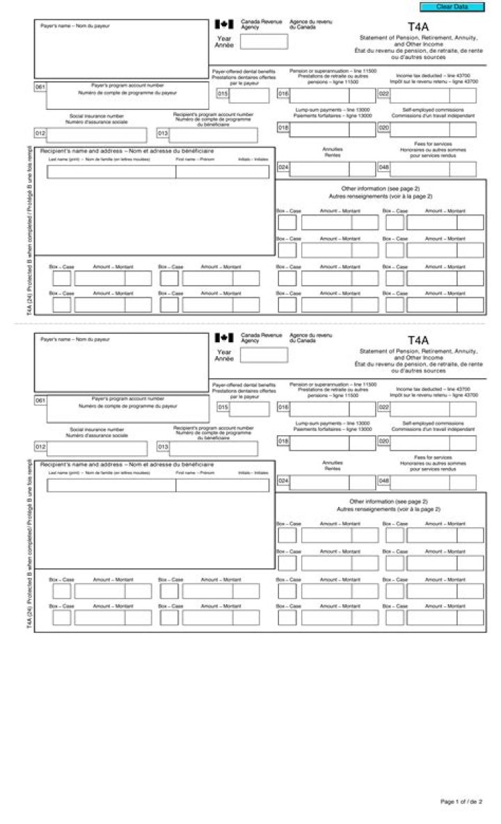What is a T4A tax form in Canada?
