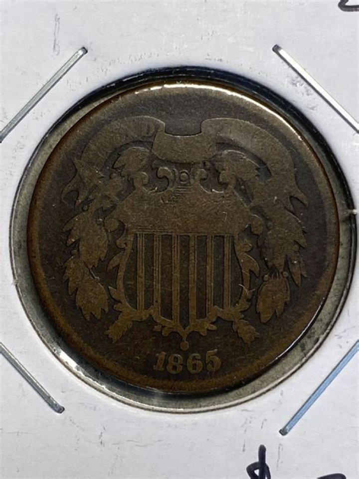 What is an 1865 2 cent piece worth?