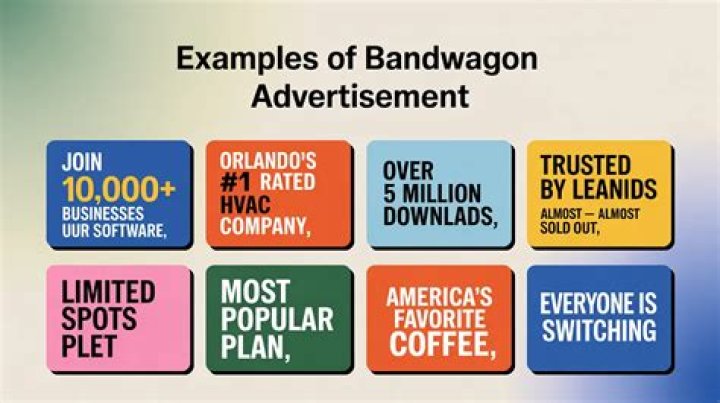 What is bandwagon advertisement?