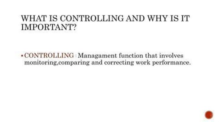 What is controlling and why is it important?
