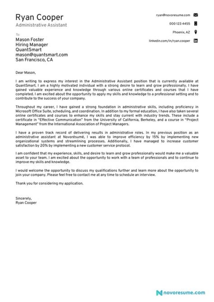 What is cover letter in resume with examples?