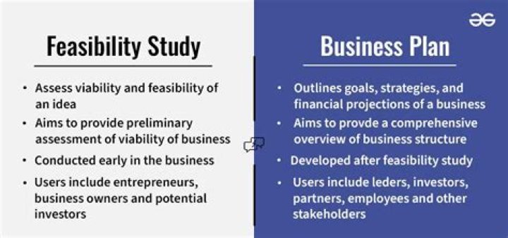 What is difference between feasibility study and business plan?