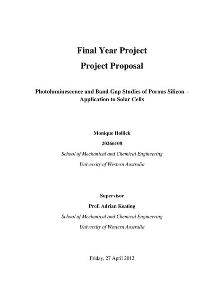 What is included in the final project report?