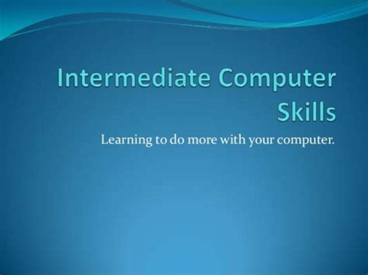 What is intermediate computer skills?