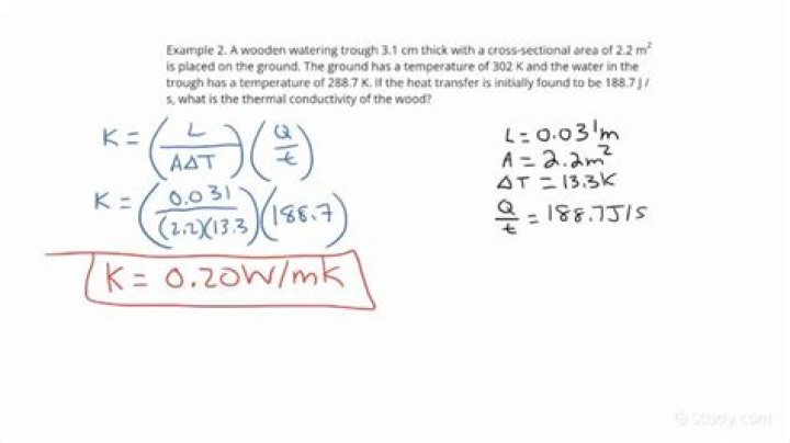 What is K in thermal conductivity?