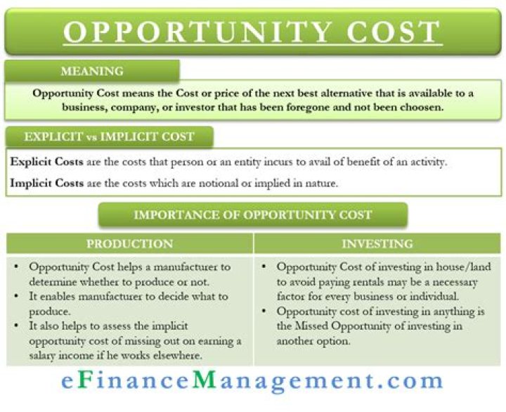 What is opportunity cost example in business?