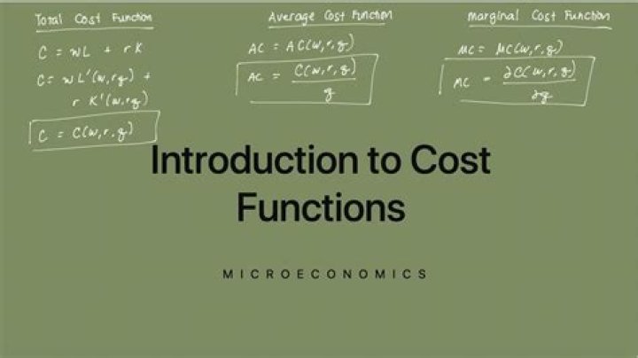 What is the cost function microeconomics?