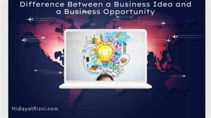 What is the difference between a business idea and a business opportunity quizlet?