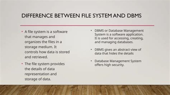 What is the difference between database management system and file management system?