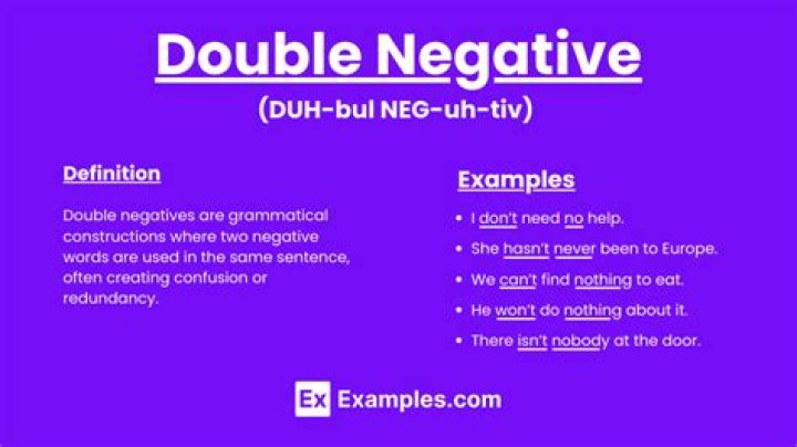 What is the double negative rule?