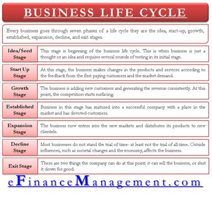What is the first stage in the life cycle of a business?