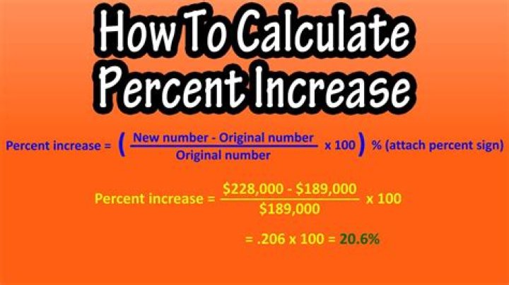 What is the formula to calculate percentage increase?