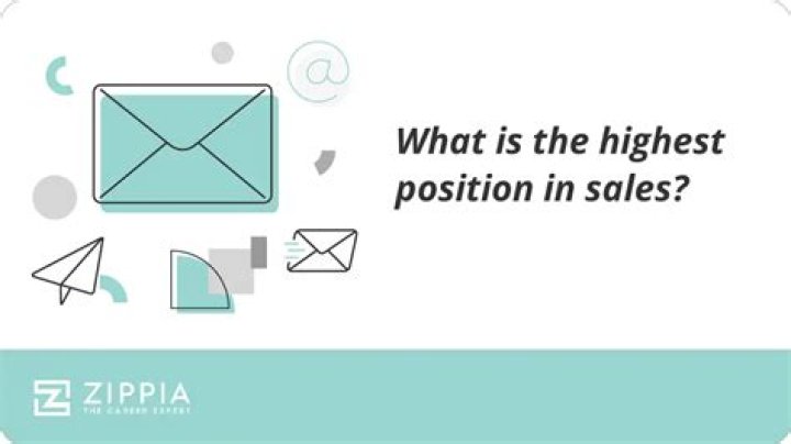What is the highest position in sales?