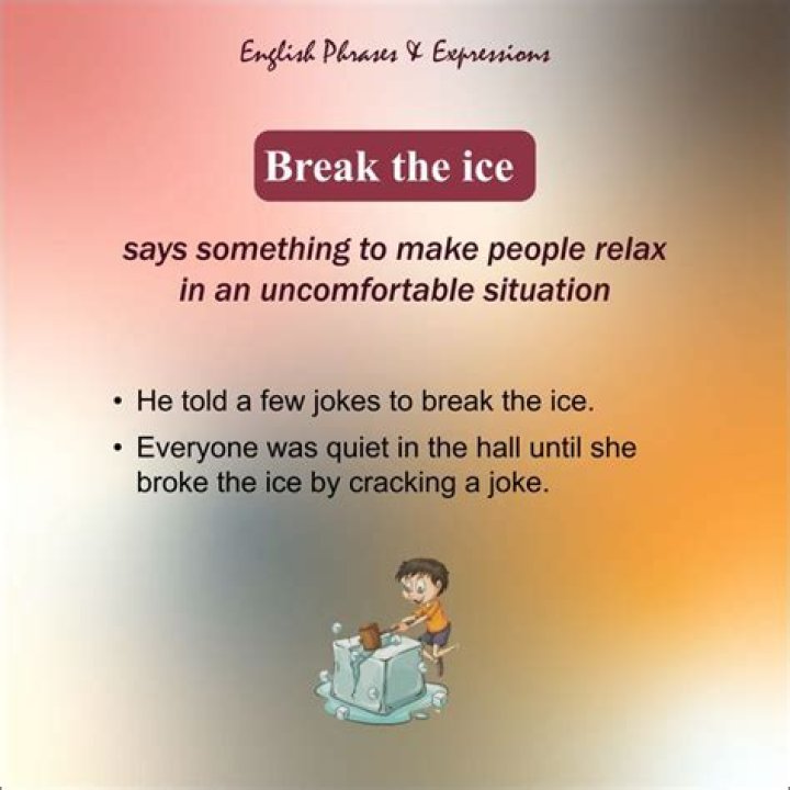What is the idiom of break the ice?
