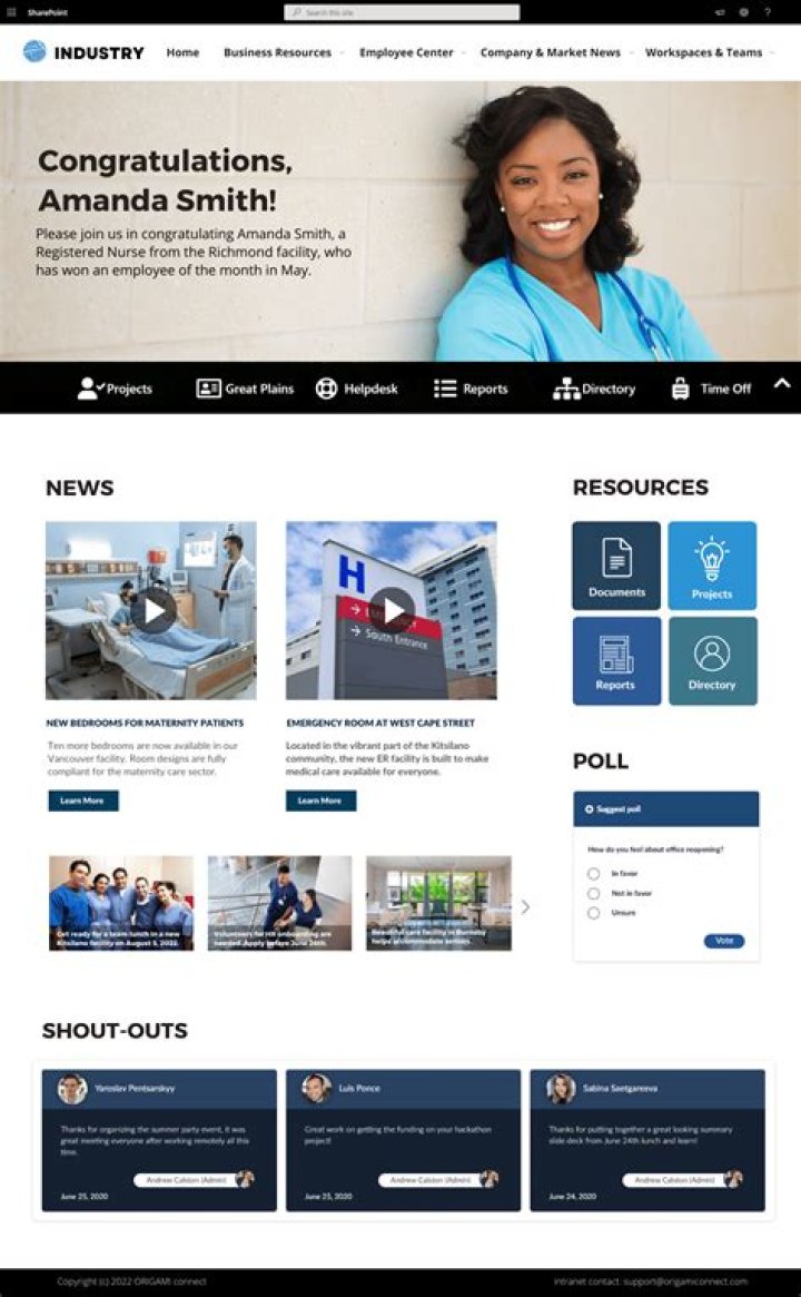 What is the intranet used for in business?
