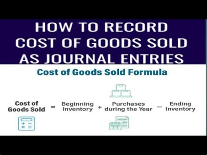 What is the journal entry for cost of goods sold?