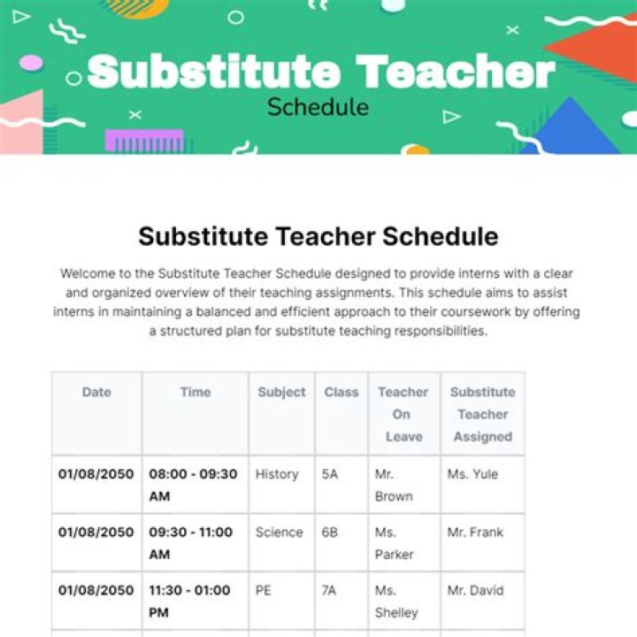 What is the meaning of substitute teacher?